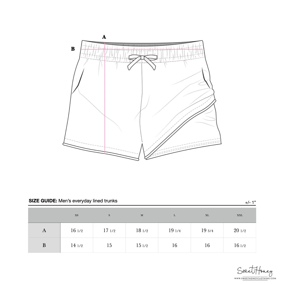 Men's Everyday Lined Trunks - Granite