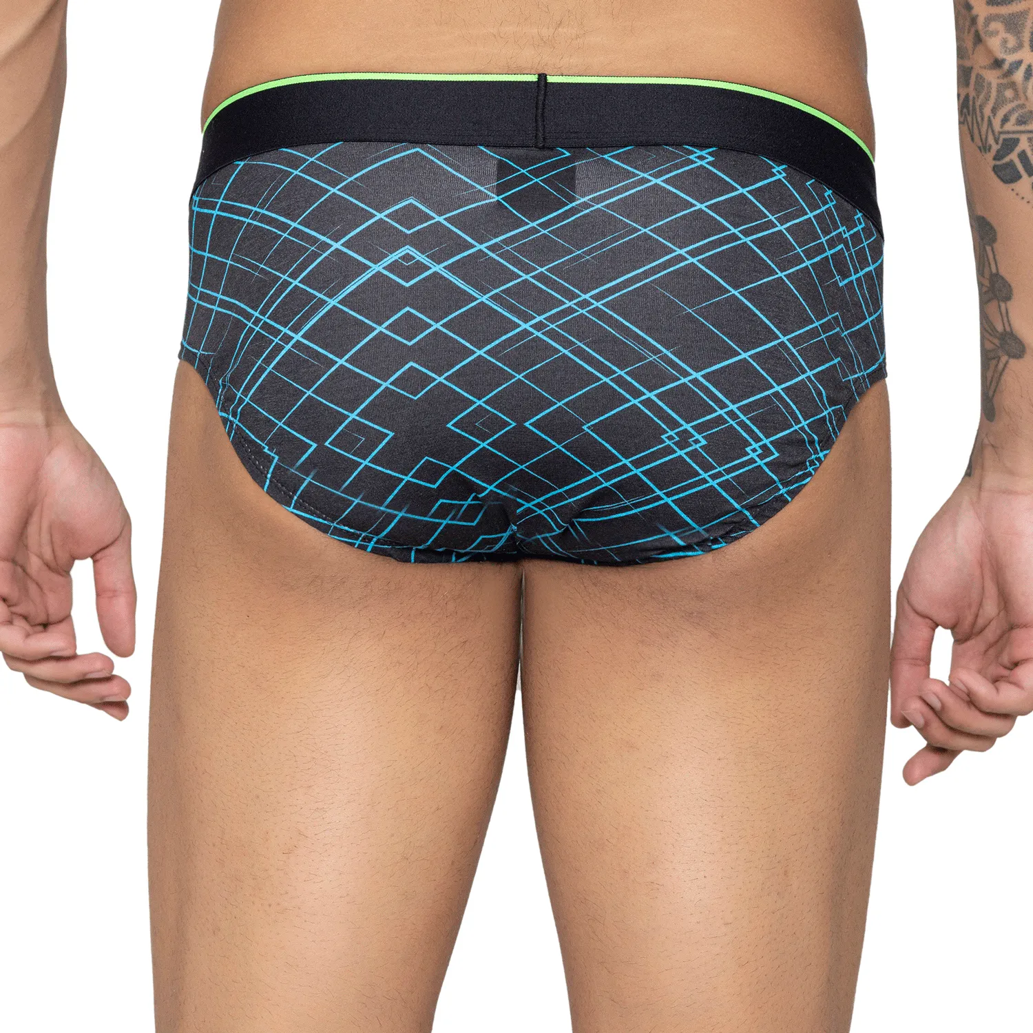 Men's Graphic Print Modal Cotton Briefs - Single Pack | Navy