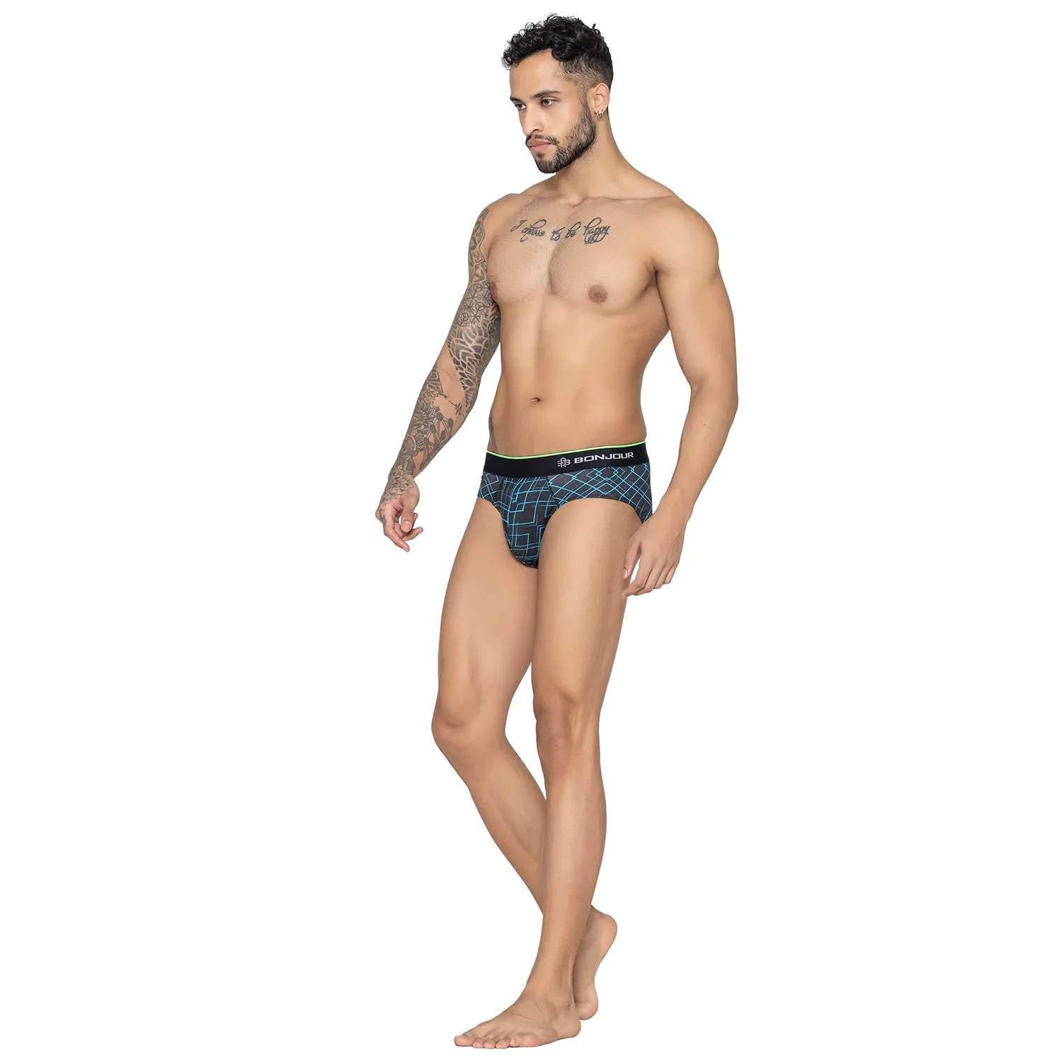 Men's Graphic Print Modal Cotton Briefs - Single Pack | Navy