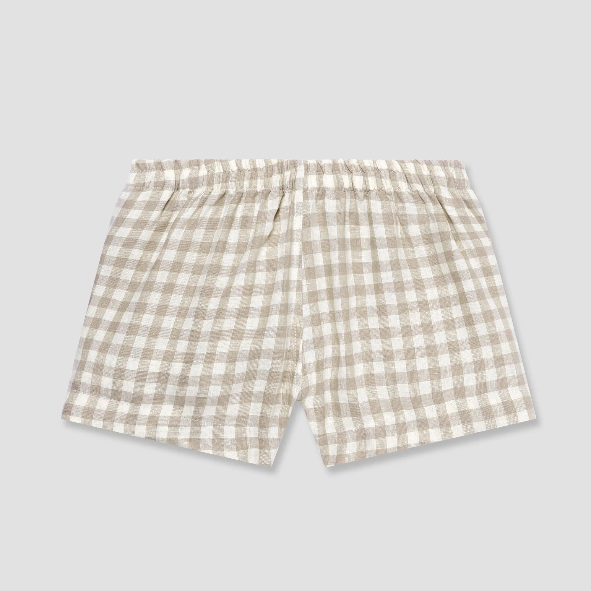 Mushroom Gingham Pyjama Shorts Set