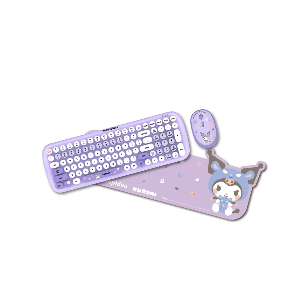 [New Arrival 2023 ] thecoopidea Sanrio TAPPY  Wireless Keyboard & Mouse Set - Little Twin Star /Kuromi /Hello Kitty/Cinnamoroll