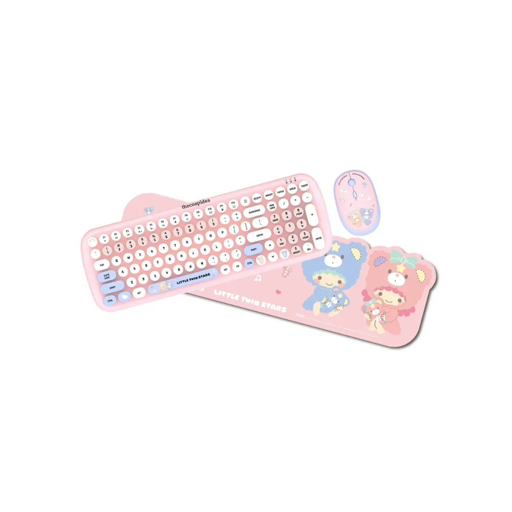 [New Arrival 2023 ] thecoopidea Sanrio TAPPY  Wireless Keyboard & Mouse Set - Little Twin Star /Kuromi /Hello Kitty/Cinnamoroll