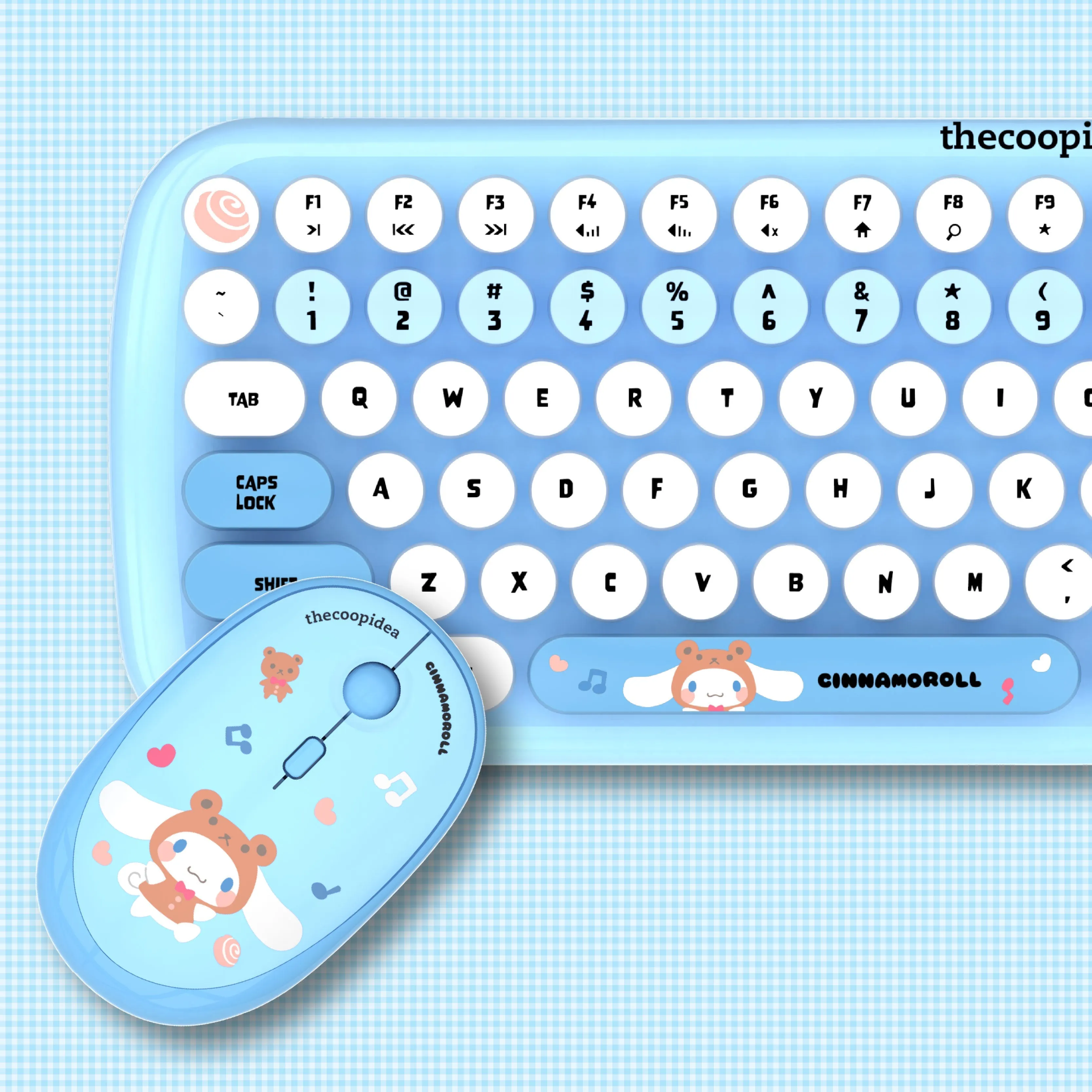 [New Arrival 2023 ] thecoopidea Sanrio TAPPY  Wireless Keyboard & Mouse Set - Little Twin Star /Kuromi /Hello Kitty/Cinnamoroll