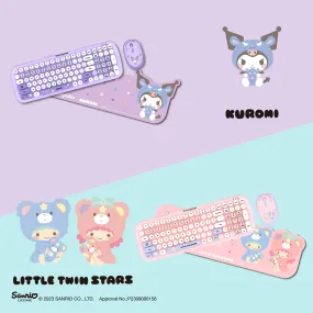 [New Arrival 2023 ] thecoopidea Sanrio TAPPY  Wireless Keyboard & Mouse Set - Little Twin Star /Kuromi /Hello Kitty/Cinnamoroll