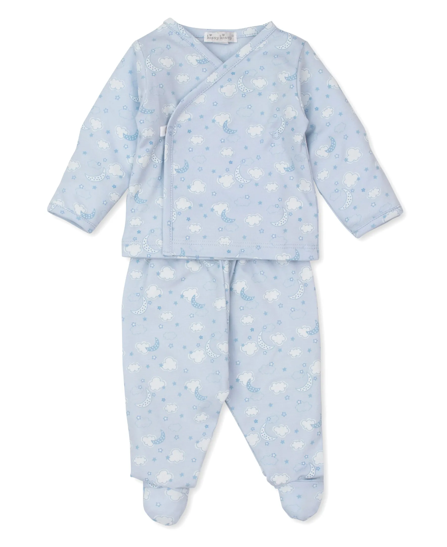 Night Clouds Footed Set | Blue