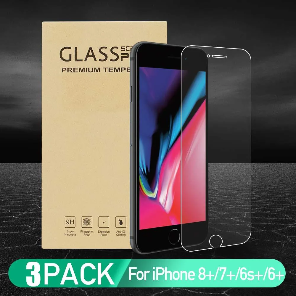 O'Crack - 3-Pack Tempered Glass Screen Protector Compatible with iPhone 8 /7 /6S /6 