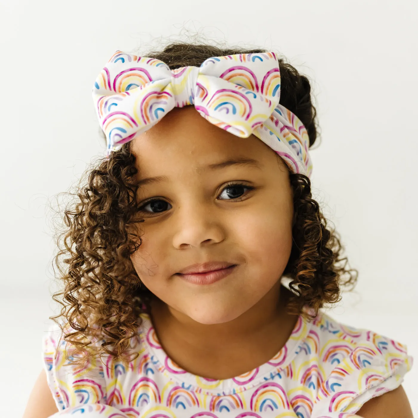 Pastel Rainbows Luxe Bow Headband