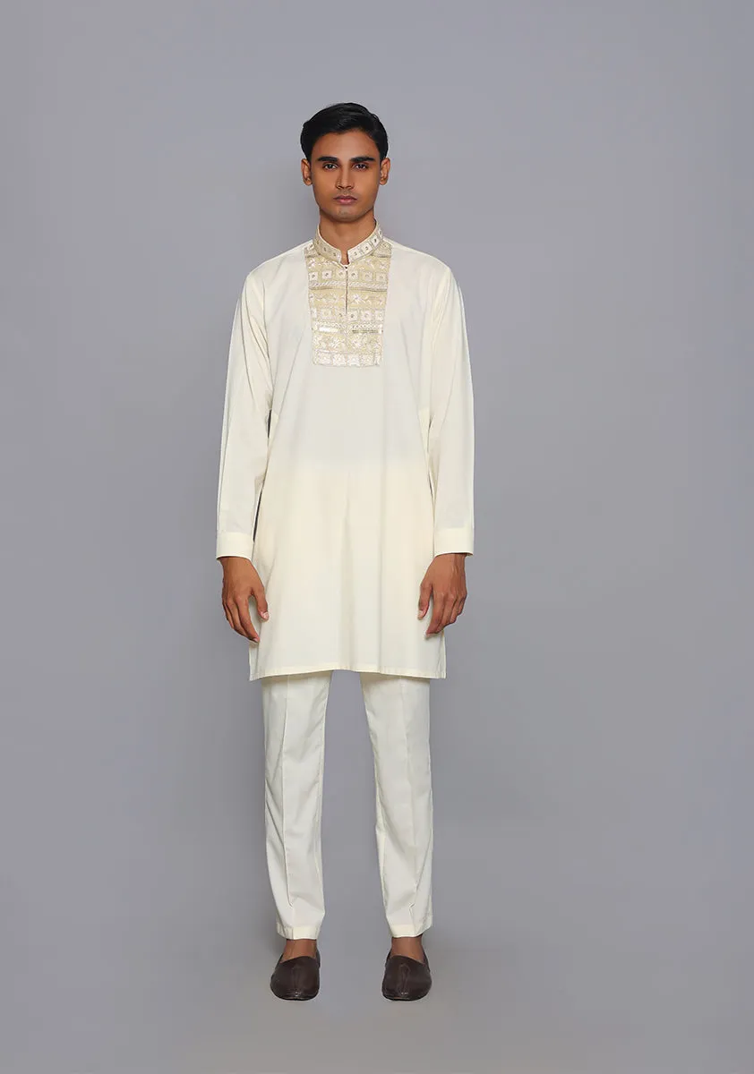 Premium Poly Viscose Vanilla Ice  Embroidered  Suit