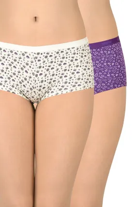 Printed Low Rise Boyshorts (Pack of 2)