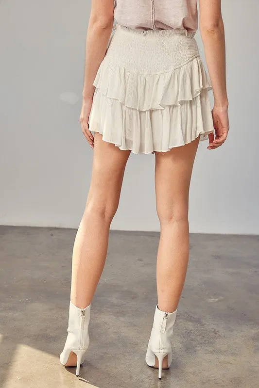 RUFFLE MINI SKIRT