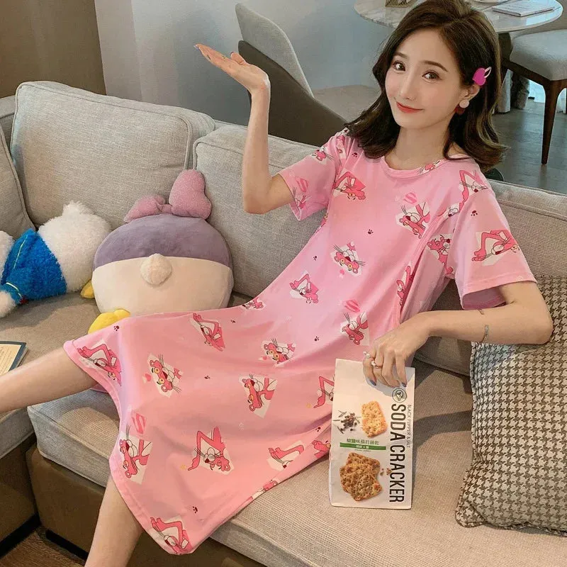 Summer Maternity Breastfeed Nursing Nightgowns Room Wear Nightie Mothers Nightwear Breast Feeding Clothes Pregnancy Nightdress