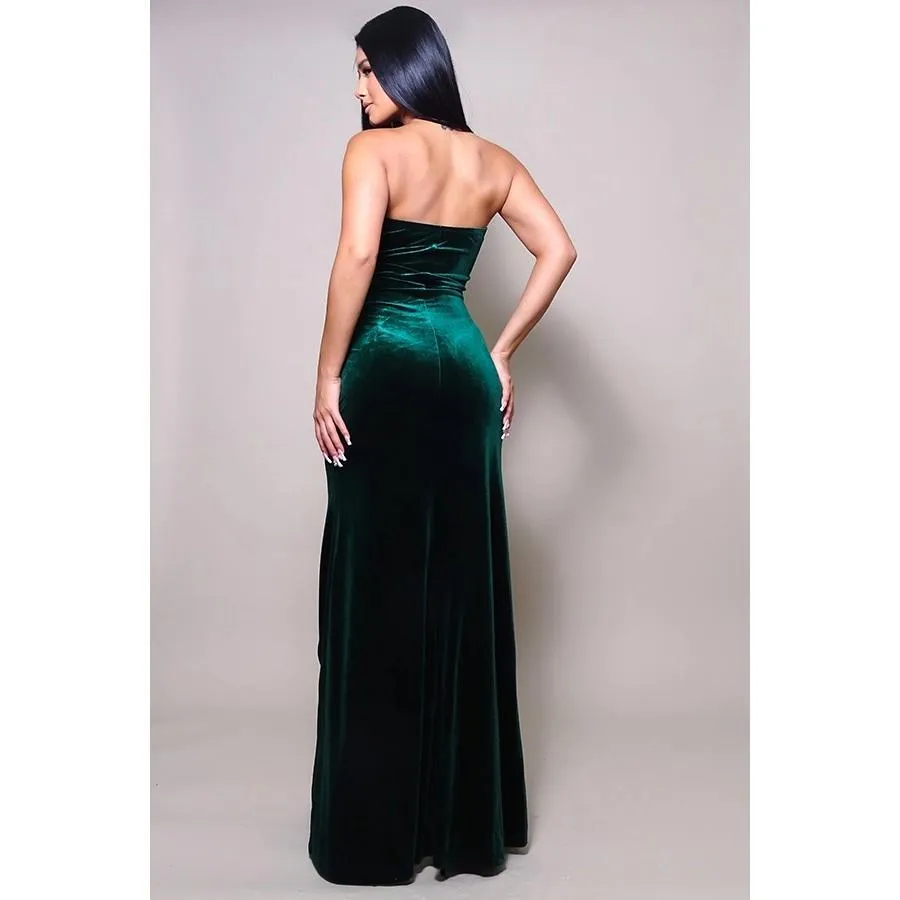 Sweetheart Maxi Velvet Dress