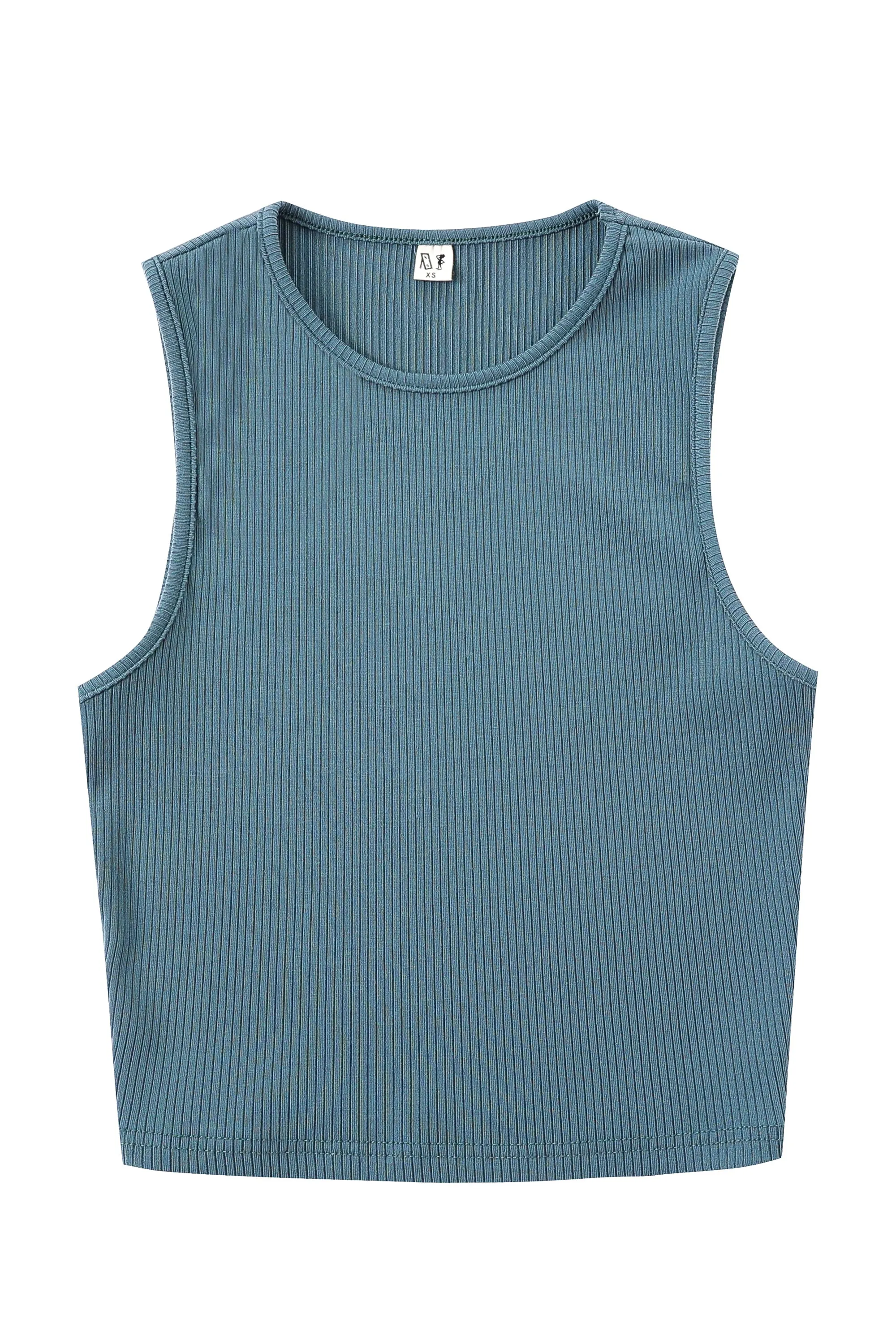 Tencel Rib Tank Dusty Dolphin