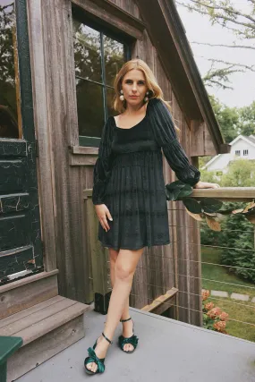 The Greta Dress - Black Velvet