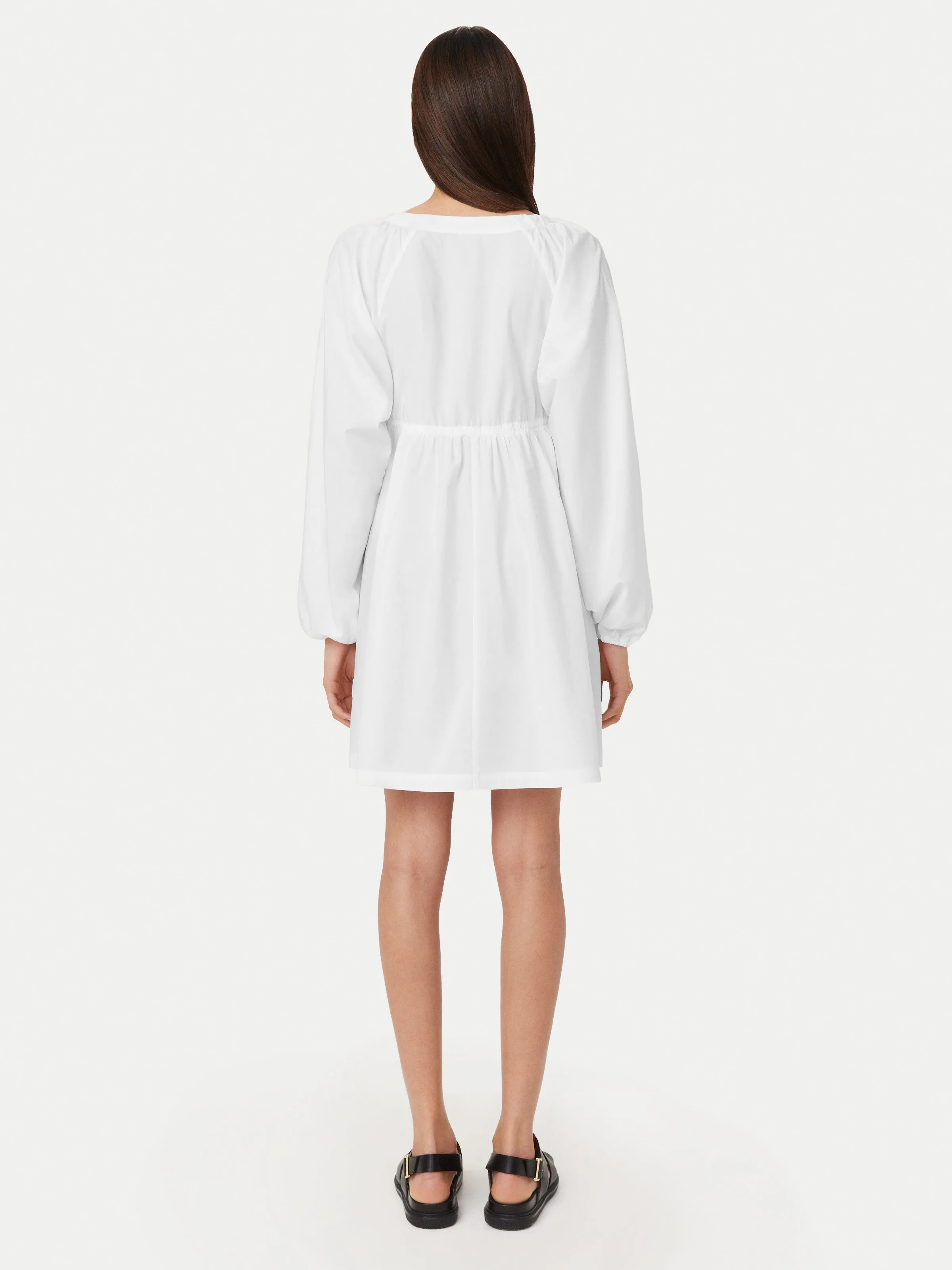 The Poplin Baby Doll Dress in Bright White