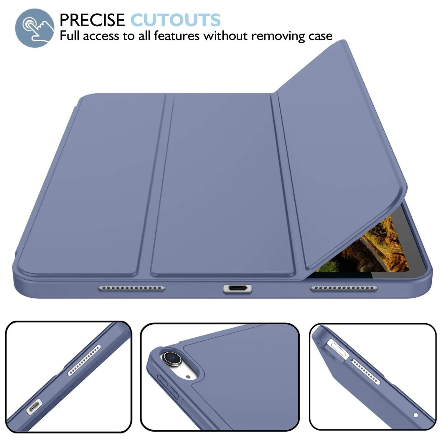 Tough On iPad Air 11" 2024 Case Smart Cover Lavender