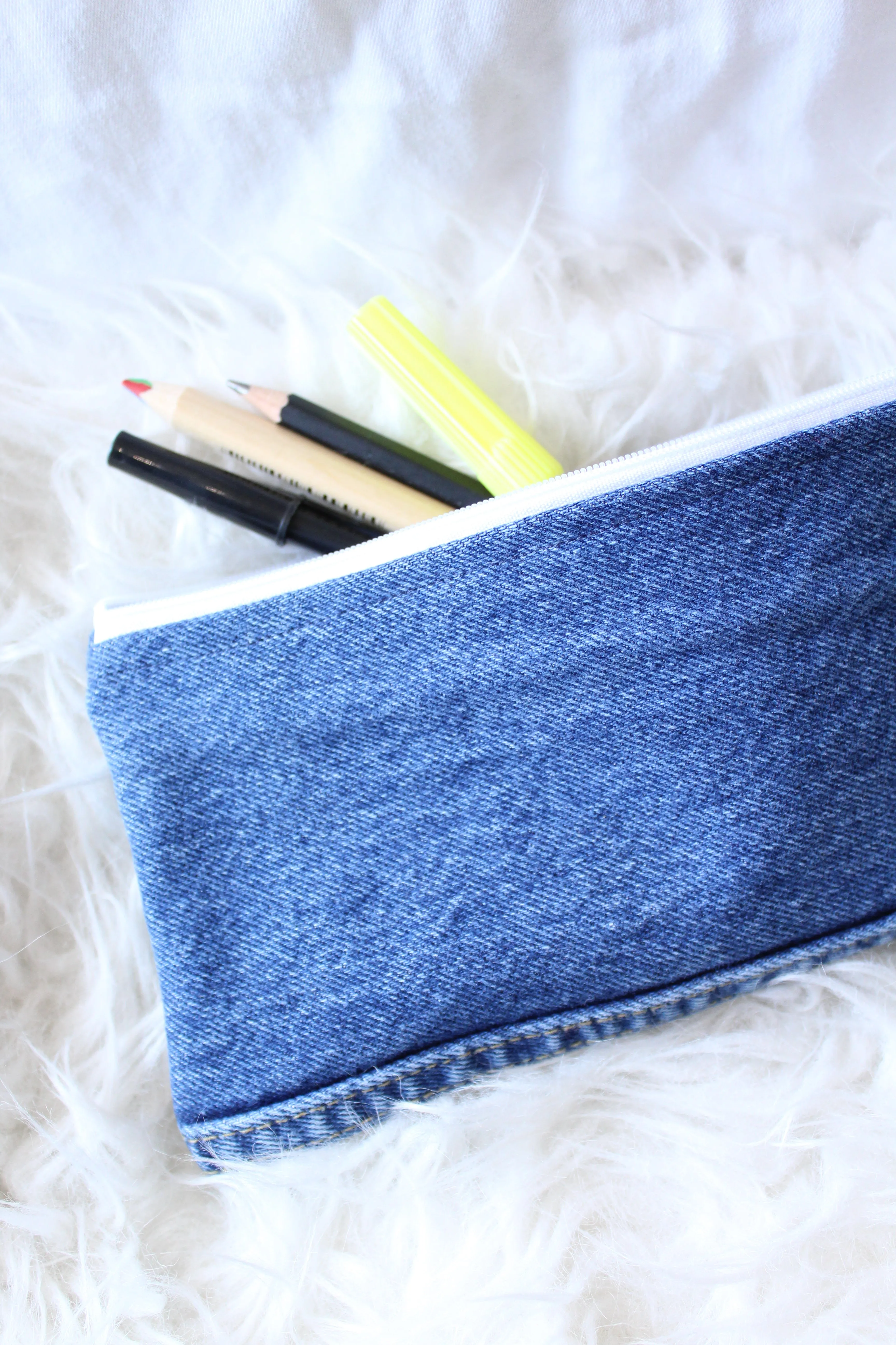 Vintage Denim Pencil Case