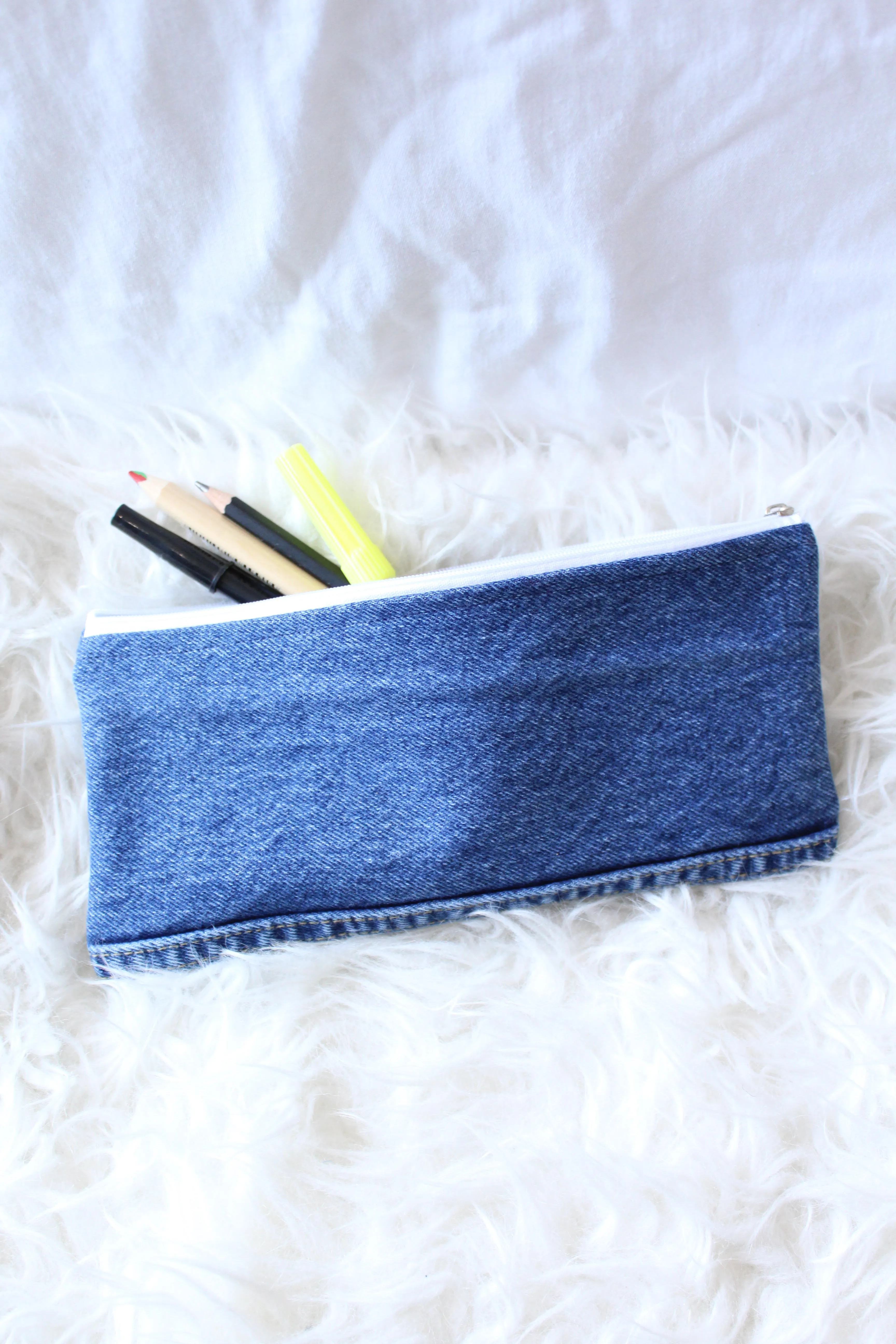 Vintage Denim Pencil Case