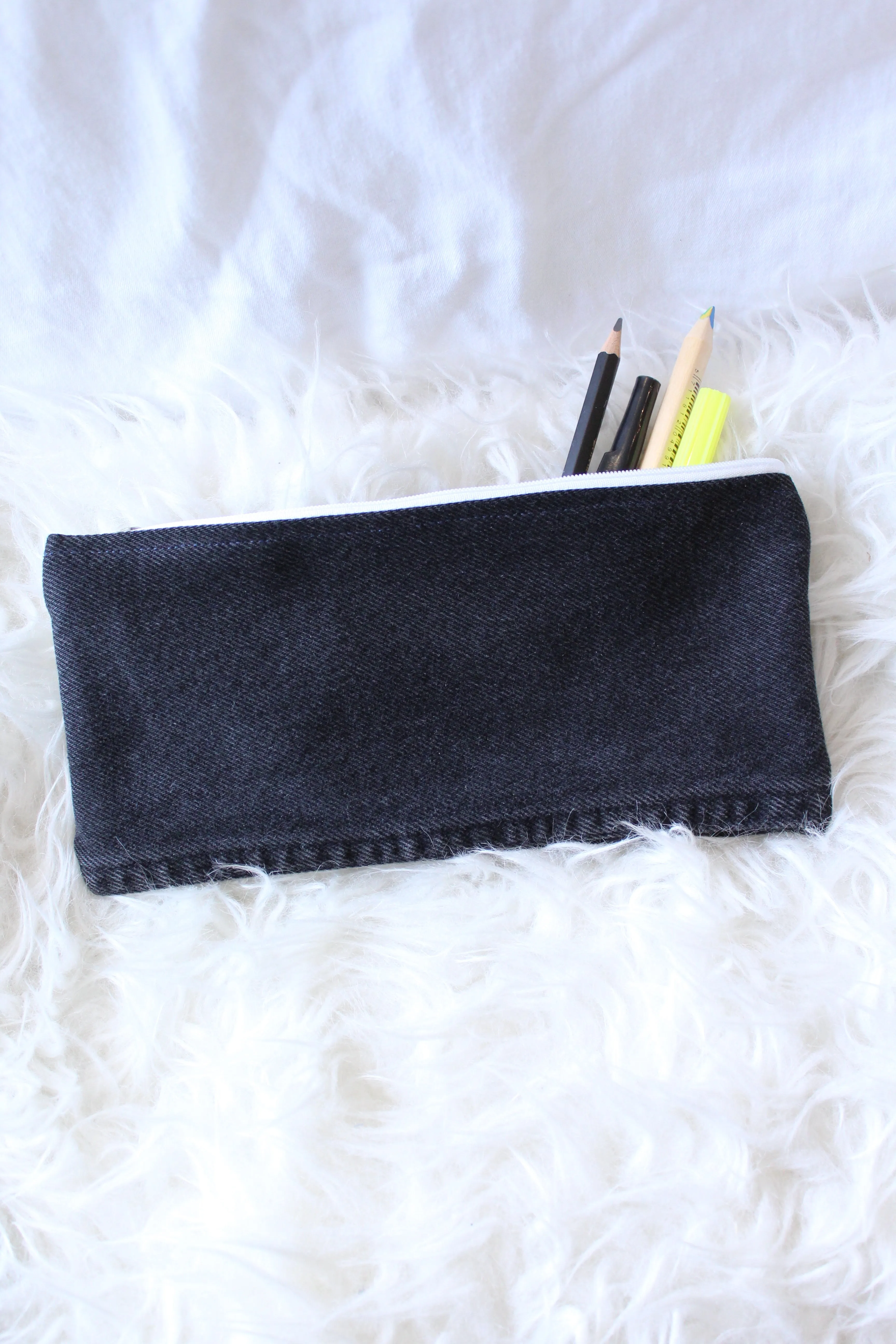 Vintage Denim Pencil Case