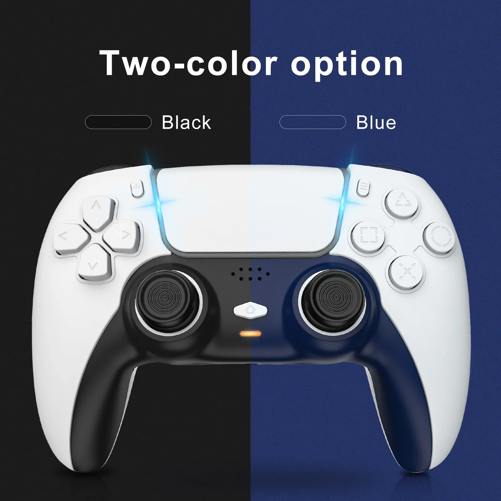 Wireless Controllers for PS4 / PC/Android Mobile Phone Joystick Gamepad Bluetooth Gaming Controller with Touch Panel Six-axis Dual Vibration Shock and Audio