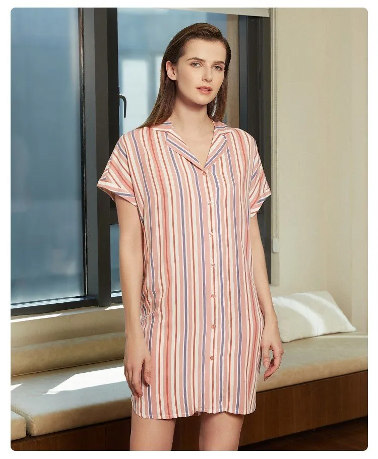 Women's Regenerated Viscose Fabrics Sleepwear Night Dress