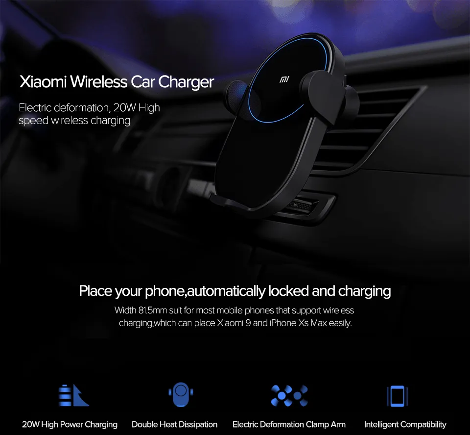 Xiaomi Mi 20W Wireless Car Charger